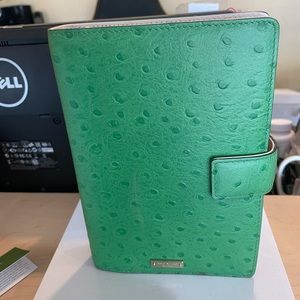 Kate Spade green leather agenda daily planner